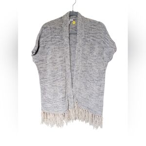 200. Joie Heathered Gray Fringe Cardigan